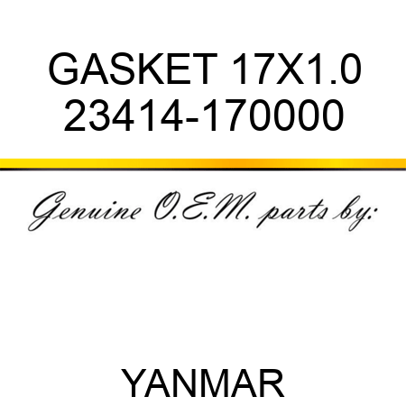 GASKET, 17X1.0 23414-170000