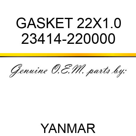 GASKET, 22X1.0 23414-220000