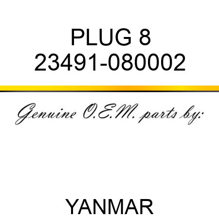 PLUG, 8 23491-080002