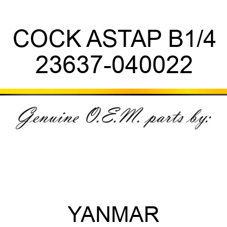 COCK, ASTAP B1/4 23637-040022