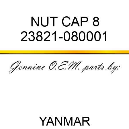 NUT, CAP 8 23821-080001
