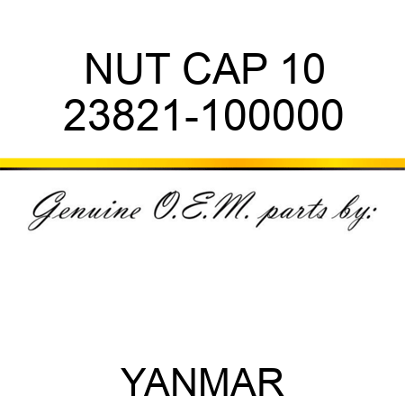 NUT, CAP 10 23821-100000