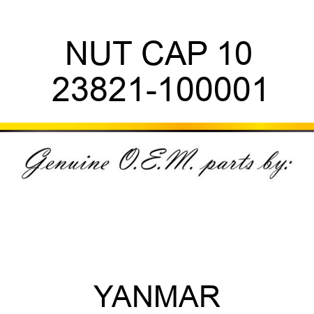 NUT, CAP 10 23821-100001