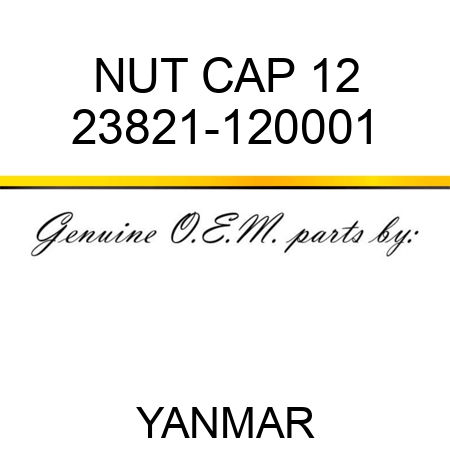 NUT, CAP 12 23821-120001
