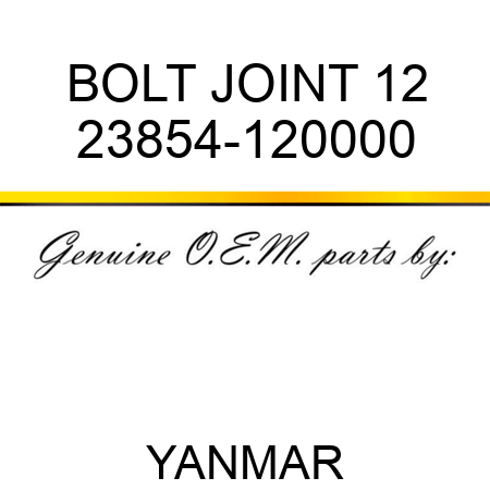 BOLT, JOINT 12 23854-120000
