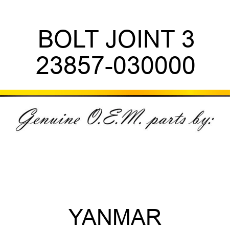 BOLT, JOINT 3 23857-030000