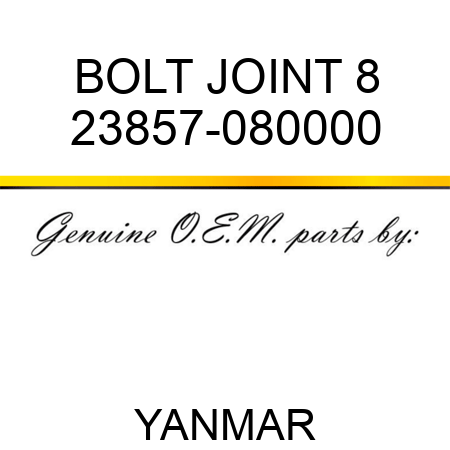 BOLT, JOINT 8 23857-080000