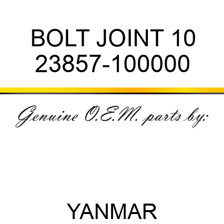 BOLT, JOINT 10 23857-100000