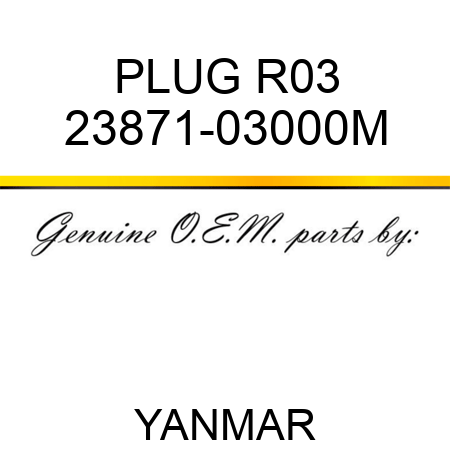PLUG, R03 23871-03000M