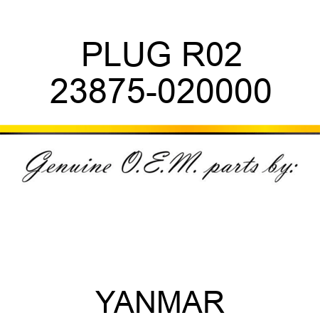 PLUG, R02 23875-020000