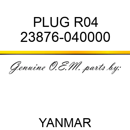 PLUG, R04 23876-040000