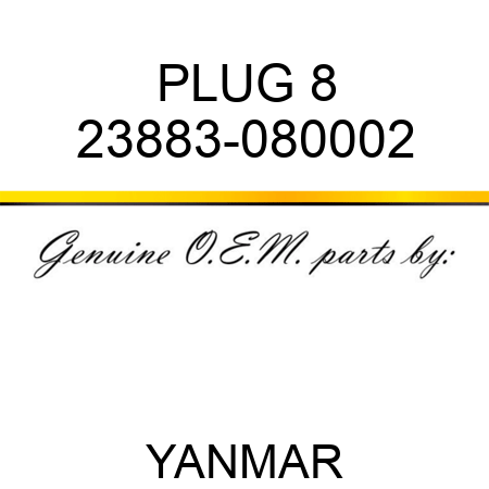 PLUG, 8 23883-080002