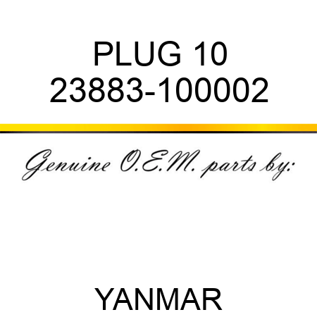 PLUG, 10 23883-100002