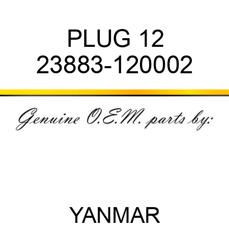 PLUG, 12 23883-120002