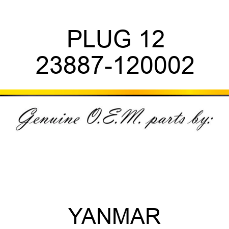 PLUG, 12 23887-120002