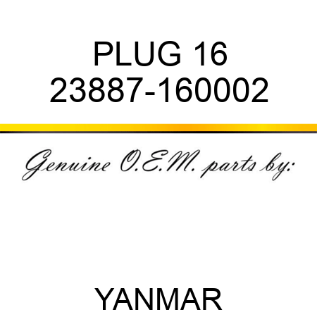 PLUG, 16 23887-160002