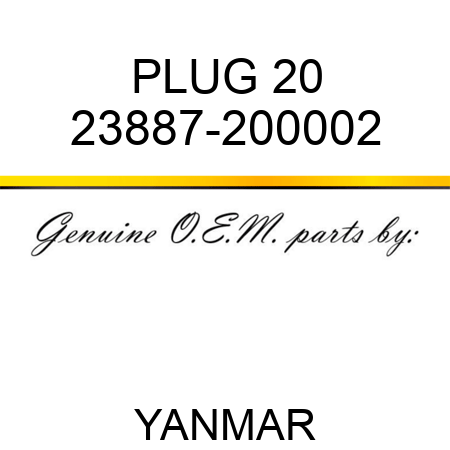 PLUG, 20 23887-200002
