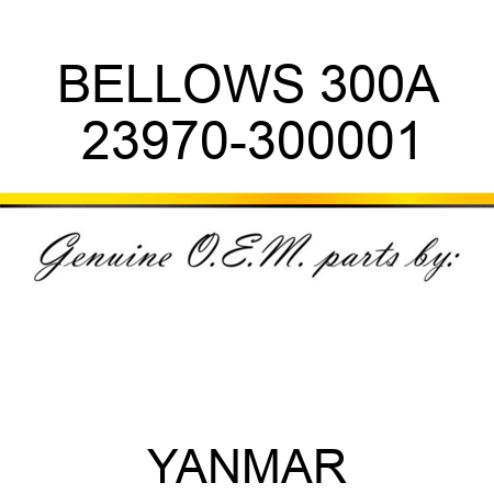BELLOWS, 300A 23970-300001
