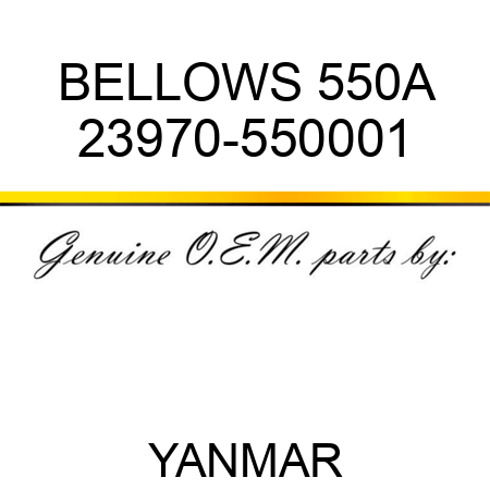 BELLOWS, 550A 23970-550001