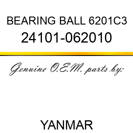 BEARING, BALL 6201C3 24101-062010