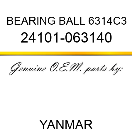 BEARING, BALL 6314C3 24101-063140