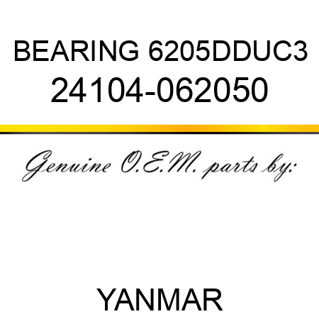 BEARING, 6205DDUC3 24104-062050
