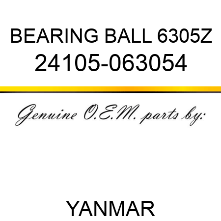 BEARING, BALL 6305Z 24105-063054