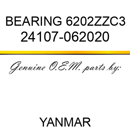 BEARING, 6202ZZC3 24107-062020