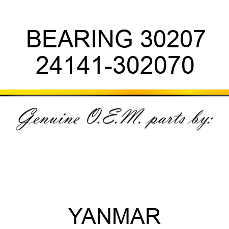 BEARING, 30207 24141-302070