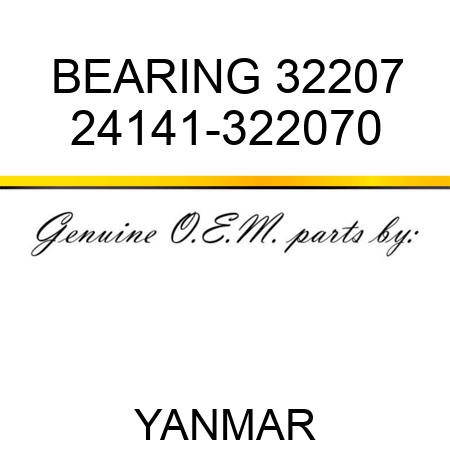 BEARING, 32207 24141-322070
