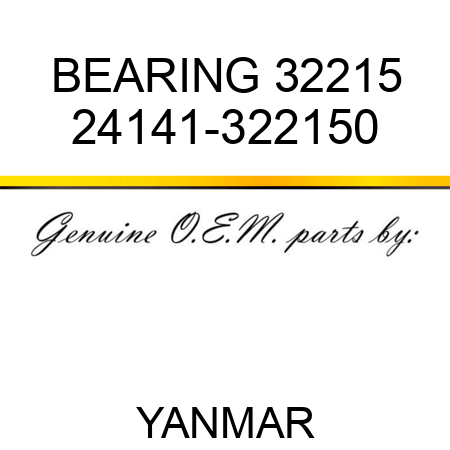 BEARING, 32215 24141-322150