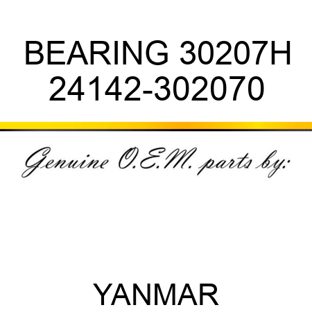 BEARING, 30207H 24142-302070
