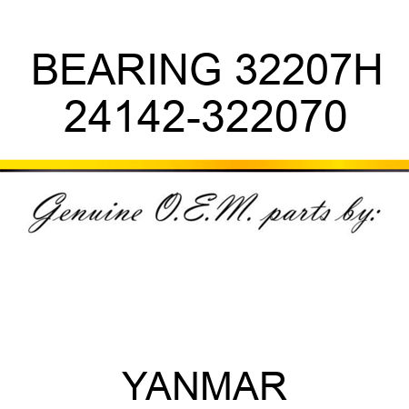 BEARING, 32207H 24142-322070