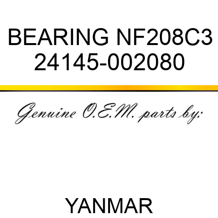 BEARING, NF208C3 24145-002080