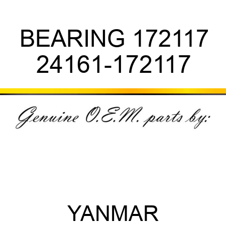 BEARING, 172117 24161-172117