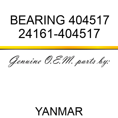 BEARING, 404517 24161-404517