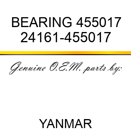 BEARING, 455017 24161-455017