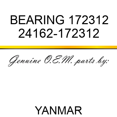 BEARING, 172312 24162-172312