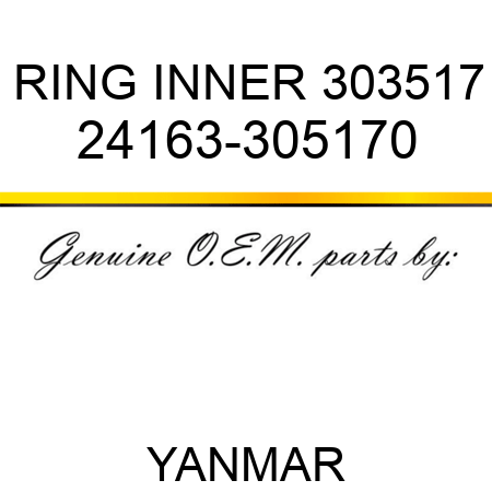 RING, INNER 303517 24163-305170