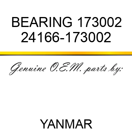 BEARING, 173002 24166-173002