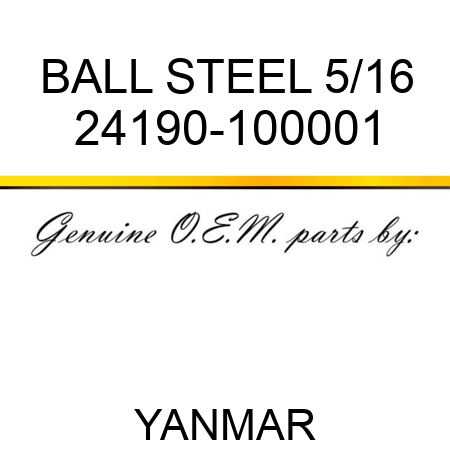 BALL, STEEL 5/16 24190-100001