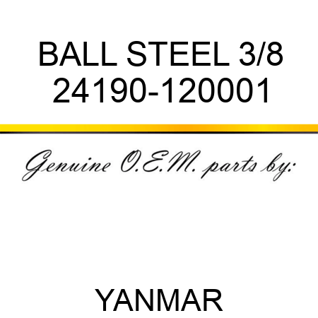 BALL, STEEL 3/8 24190-120001