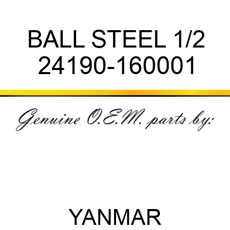 BALL, STEEL 1/2 24190-160001