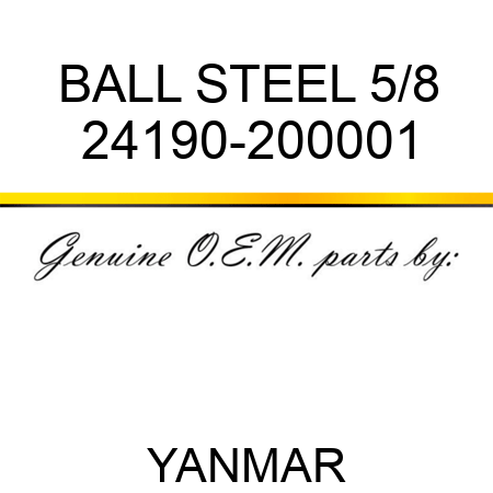 BALL, STEEL 5/8 24190-200001