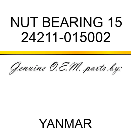 NUT, BEARING 15 24211-015002