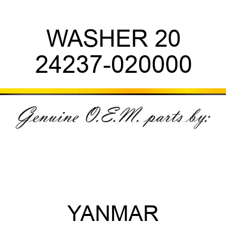 WASHER, 20 24237-020000