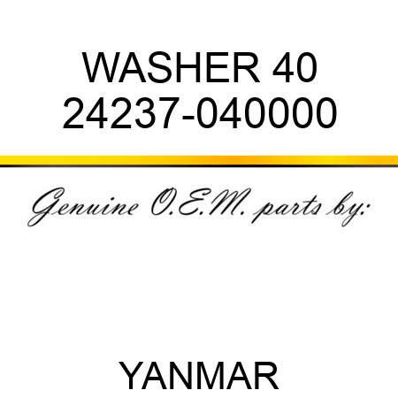 WASHER, 40 24237-040000