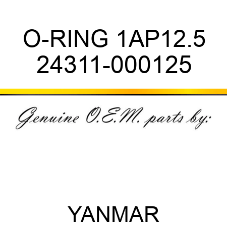 O-RING, 1AP12.5 24311-000125