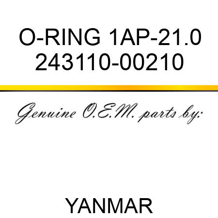 O-RING 1AP-21.0 243110-00210