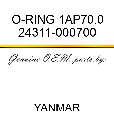 O-RING, 1AP70.0 24311-000700